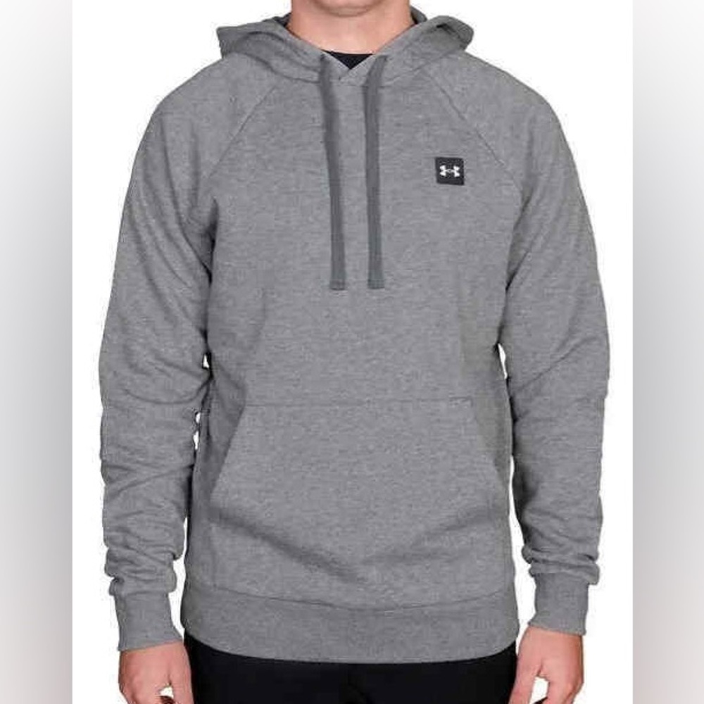 Under Armour Men's Rival Fleece Hoodie, Gray. Sz XL